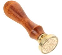 European Letter Wax Seal Stamp with Copper Head for Crafts and Packaging | Wood Handle, Antique Style, Decorative Finishing for Notebooks, Wine Wrapping, Office Mail, Holiday Projects, Includes Box