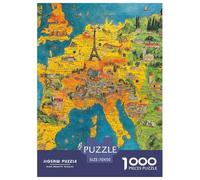 European Map 1000 Piece Paper Jigsaw Puzzles What Happens Next Educational Games for Adults And Kids 70x50cm/1000pcs