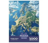 European Map Jigsaw Puzzles for Adult The Impossible Challenge 1000 Piece Difficult Hard Jigsaw Puzzles for Man And Woman with Letters on Back 70x50cm/1000pcs