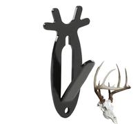 European Mount Skull Hanger, Deer Head Trophy Display, Hunting Mount with Construction, Outdoor Decor Accessory for Wall, Home Office Accent for Avid Hunters Taxidermy Enthusiasts Ranch Owners