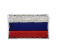 European National Emblem Embroidered Armband British French German Flag Embroidery DIY Personalized Cloth Armband (Russian White Border)