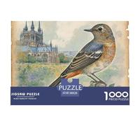 European Nightingale 1000 Piece Jigsaw Puzzle Bird for Age 12+ Fun Gift Memory Games Relaxing 38x26cm/1000pcs