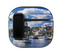 European Old City And The Sea Port Estonia Cute Case PC Earbud Cases Protective Cover Compatible for AirPods 4
