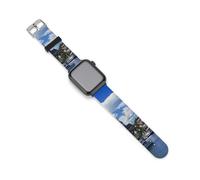 European Old City And The Sea Port Estonia Watch Bands Replacement Silicone Straps Sport Wristbands Compatible for Apple Watch 38mm/40mm