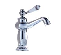 European One Hole Mount Copper Single Handle Antique Basin Faucet | Brushed Bronze Finish, Corrosion Resistant and Tarnish Resistant, Easy Control Hot and Cold Water, Easy Installation
