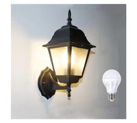 European Outdoor Wall Lamp - Waterproof LED Light for Aisles, Balconies, Staises, Corridors, Courtyards & Gardens - Elegant Chaner Design for Enhanced Ambiance (19cm)