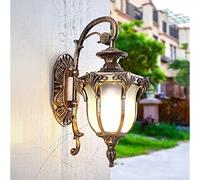 European Outdoor Weatherproof Wall Light, Die-cast Aluminum Waterproof Wall Lamp Retro Glass Single Head E27 Wall Sconces Traditional Classical Glass Lantern Decoration decoration