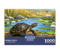 European Pond Turtle 1000 Piece Jigsaw Puzzle For Adults Challenging Game Stress Relief Puzzle Cultivate The Spirit of Teamwork For Adults Gifts 38x26cm/1000pcs
