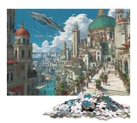 European Renaissance Cities 500 Piece Wooden Jigsaw Puzzle for Adults Fun Education Game Home Decoration Stress Relief Toy Intellectual Game Relaxation And Intelligence 500pcs (52x38cm)