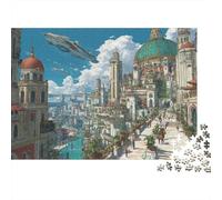 European Renaissance Cities Wooden Jigsaw Puzzles 1000 Pieces for Adults Fun Home Decoration Stress Relief Toy Education Game Toy Intellectual Game Challenge Educational 52x38cm/1000pcs