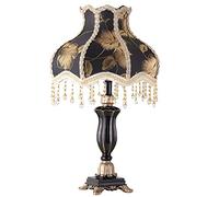 European Retro DeskRomantic Reading Light EcoFriendly Resin Base EyeFriendly Design for Bedroom Study Living Room DecorBlack le