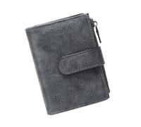 European Retro Short Wallet PU Construction Spacious Interior Blocking Coin Purse Compact Size for Women Stylish Slimming Coin Purse