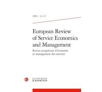 European Review of Service Economics and Management (2016) (2016 - 2, n° 2)
