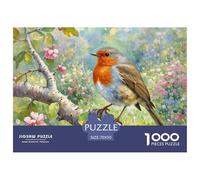 European Robin 1000 Piece Jigsaw Puzzle Bird for Age 12+ Fun Activities Memory Games Stress Relief 70x50cm/1000pcs