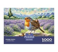 European Robin 1000 Piece Puzzles Bird for Adults Fun Gift Memory Games Stress Relief 70x50cm/1000pcs
