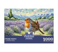European Robin 1000 Piece Puzzles Bird for Age 12+ Challenging Gift Memory Games Relaxing 38x26cm/1000pcs