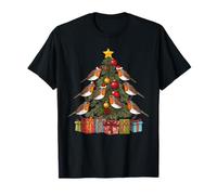 European Robin Bird Christmas Tree T-Shirt