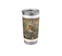 European Robin Cottagecore Vintage for Bird Lover Stainless Steel Insulated Tumbler