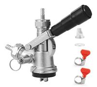 European Sankey Keg Coupler - S System Keg Coupler S Type Sankey Coupler 304 Stainless Steel Probe 1/4’’ Beer Barb, 5/16’’ Gas Barb Keg Coupler S System for Foreign Beer Kegs Beer Brewing