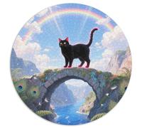 European Shorthair 1000 Piece Jigsaw Pet Cat Round Puzzles for Adults And Kids Modern Unique Challenge Games Scene Creative 1000pcs (67.5x67.5cm)