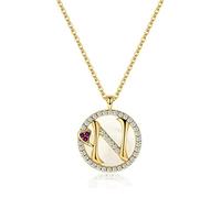 European Simple Crystal Twenty Six Letters Pendant Clavicle Chain Necklace Women Fashion Jewelry Present-A