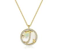 European Simple Crystal Twenty Six Letters Pendant Clavicle Chain Necklace Women Fashion Jewelry Present-A