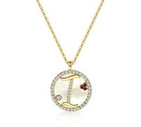 European Simple Crystal Twenty Six Letters Pendant Clavicle Chain Necklace Women Fashion Jewelry Present-A