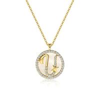 European Simple Crystal Twenty Six Letters Pendant Clavicle Chain Necklace Women Fashion Jewelry Present-A