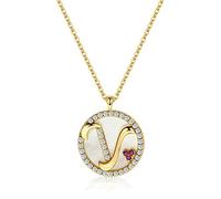 European Simple Crystal Twenty Six Letters Pendant Clavicle Chain Necklace Women Fashion Jewelry Present-A