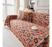 European Sle Retro Sofa Cover Non Slip Couch Slipcover for L S Sofa Versatile 180x420cm Red Sofa Blanket for 1 4 Seater Sofas