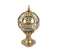 European Solar Post Cap Light With Globe Glass Shade Outside Column Lantern With Pier Mount Rainproof Street Lamp For Patio, Garden, Walkway,Bronze-Medium (Bronze L)