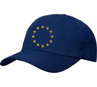 European Star Baseball Cap, European Union EU Stars Flag Hat, Embroidered Caps