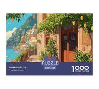 European Streets Jigsaw Puzzles Puzzle for Adults Kids 1000 Pieces Great Gifts Challenge Toy for Educational Games Gifts Eco-friendly Paper Puzzle 52x38cm/1000pcs