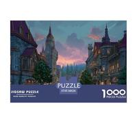 European Streets Jigsaw Puzzles Puzzle for Adults Kids 1000 Pieces Great Gifts Challenge Toy for Educational Games Gifts Eco-friendly Paper Puzzle 38x26cm/1000pcs
