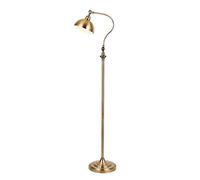 European Style 12W Rustic Floor Lamp Minimalist Imitation Copper Standing Light for Living Room & Bedroom Tricolor LED Reading Lamp Modern Standard Light Fixture