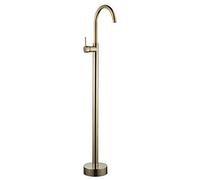 European Style All Copper Antique Black Bronze Floor Type Bathtub Faucet with Hand Spray Shower, Bathtub Side Vertical,1 Golden Split Straight Bar Typequality Assurance of Modern and Simple C