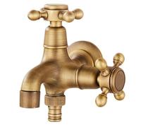 European Style Antique Copper Faucet for Bathroom and Mop Pool | Vintage Classic Luxury Finish, Golden Tone, Dual Use Tap, Suitable for Hotel Garden Wash Area