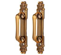 European Style Antique Zinc Alloy Door Pull Handle Cabinet Hardware 2Pcs Set Beautiful Exquisite Long Service Life for Most Doors Wardrobes Zinc Alloy 6.5x1.2x1.4in