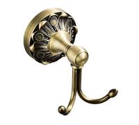European Style Brass Wall Hook, 10cm Vintage Bathroom Hardware Accessory for Living Room Bedroom Kitchen, Robust Towel Hook with Screws Included