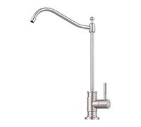 European Style Brushed Stainless Steel Kitchen Faucet, 4-Point 2-Point Drinking Water Purification Tap, Swan Neck Design for Pure Water Machine