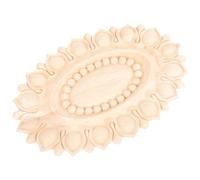 European Style Carved Door Applique for Mirrors and Doors | Rubber Wood, Khaki Finish, Excellent Workmanship, Fine Craftsmanship, Housewarming Gift, Decorative Home Accents