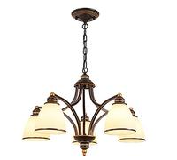 european style chandelier,e27 american iron retro chandelier,for living room bedroom study dining room,nordic creative simple ceiling lamp-black gold 5