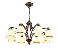 european style chandelier,e27 american iron retro chandelier,for living room bedroom study dining room,nordic creative simple ceiling lamp-black gold 8