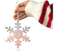 European style Christmas For Tree plastic pendant ornaments in clear design featuring multiple shapes including crowns, carriages, and snowflakes (Snowflake)