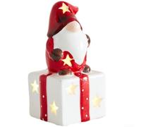 European Style Christmas LED Lighted Figurines, Resin Snowman Reindeer
