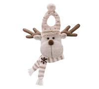 European Style Doll Pendant Door Hanging Decoration with Santa and Snowman for Holiday Window (C, 45x32CM)