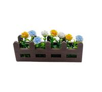 European Style Flower Bed Fence - 1/12 Scale Mini Planter for Dollhouse & Historical Interior Displays E