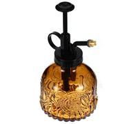 European Style Glass Watering Sprinkling Pot Retro Relief Brown