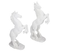 European Style Horse Sculpture Antique Desk Ornament for Home Office Decor Props (bs-020 white)