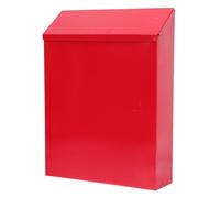 European Style Iron Wall Mounted Letter Box with Lockable Red Finish
